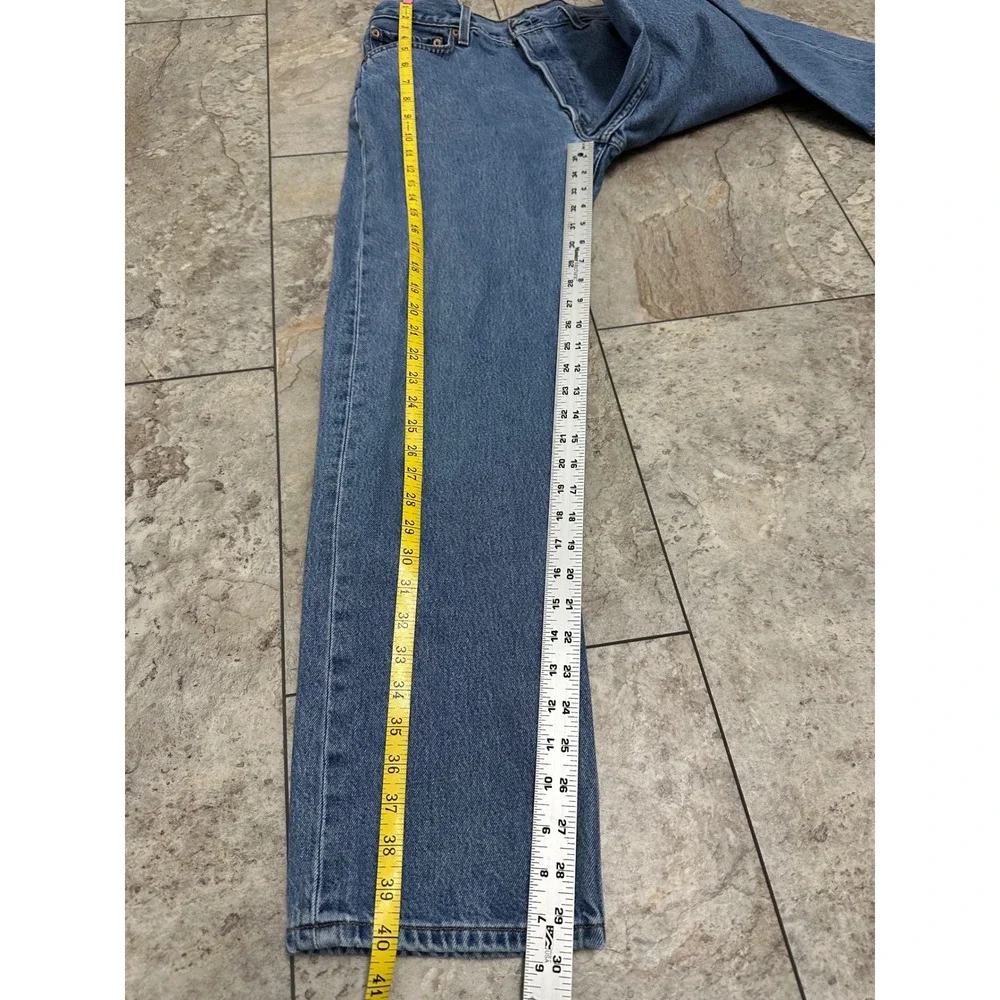 Vintage Levis 501 Original Fit Straight Leg Blue Denim Button Fly Faded 35 x 32